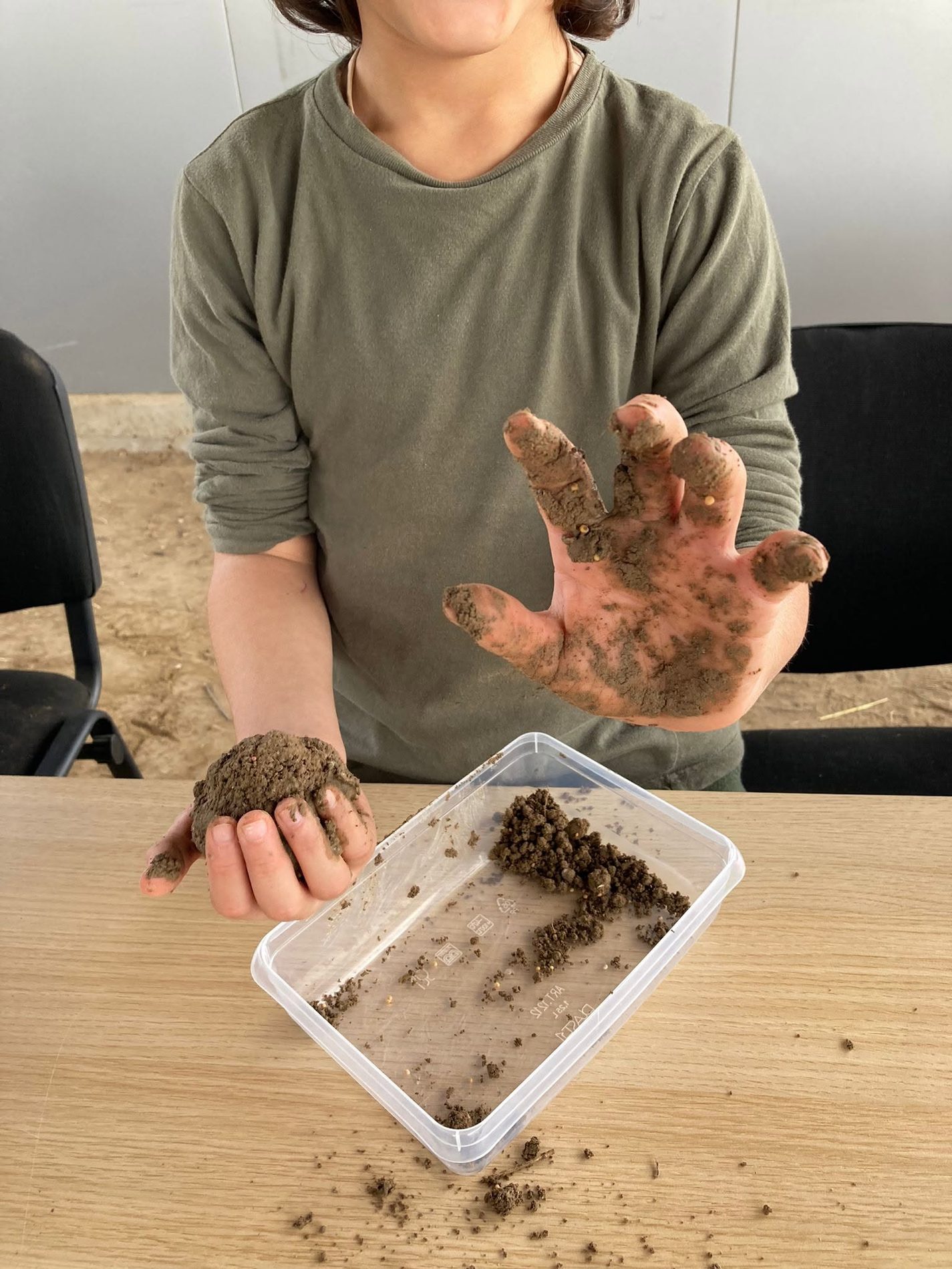 Les mains dans la terre